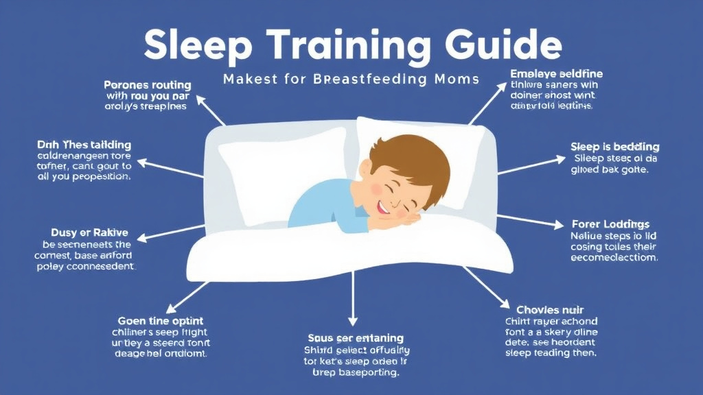 Visual guide for practical steps in sleep training guide for breastfeeding moms