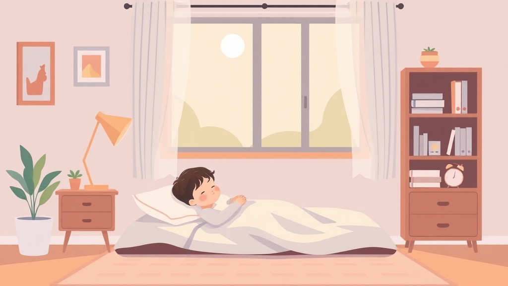 Illustration showing key concepts related to sleep training in an apartment