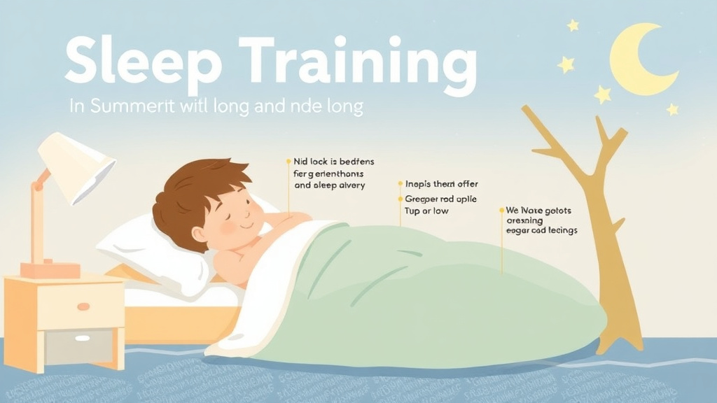 Visual guide for practical steps in sleep training in summer: heat and long days