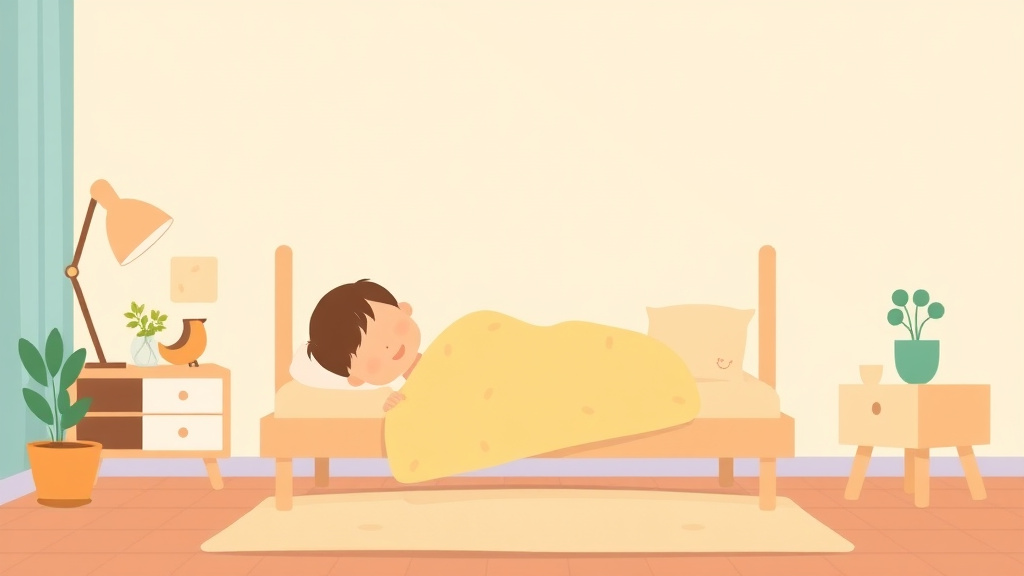 A professional illustration depicting sleep Training Montessori Bed
