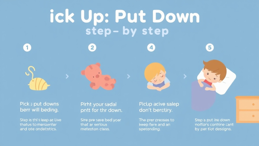 Visual guide for practical steps in pick up put down step by step guide