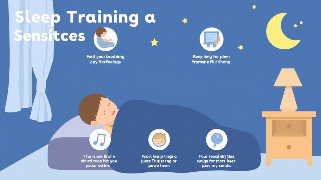 Visual guide for practical steps in sleep training a sensitive baby: strategies that work