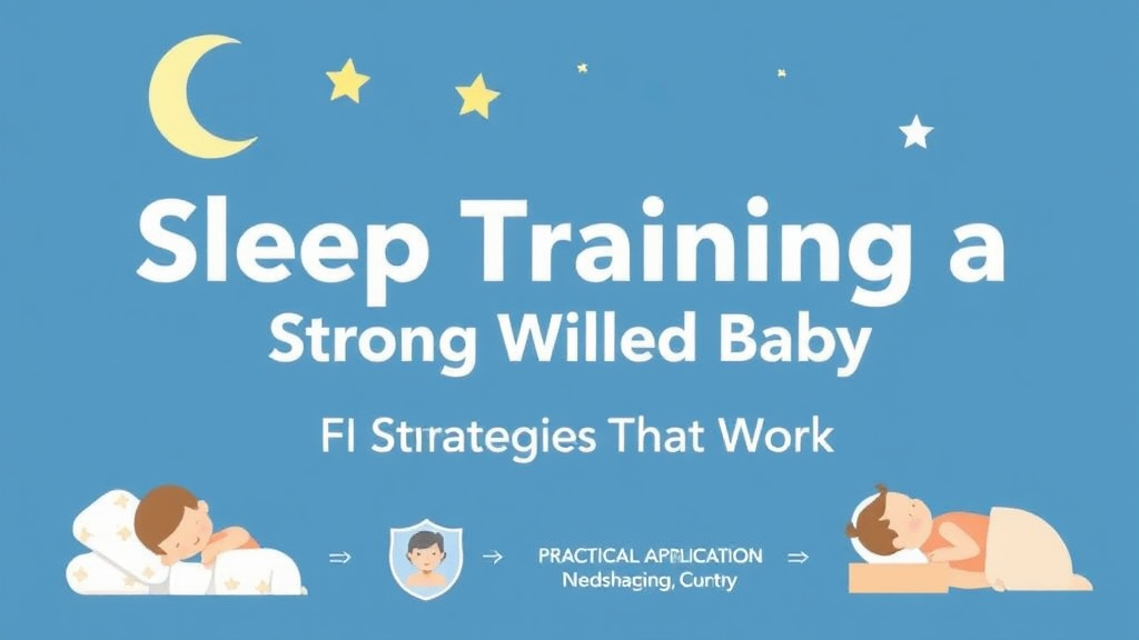 Visual guide for practical steps in sleep training a strong willed baby: strategies that work