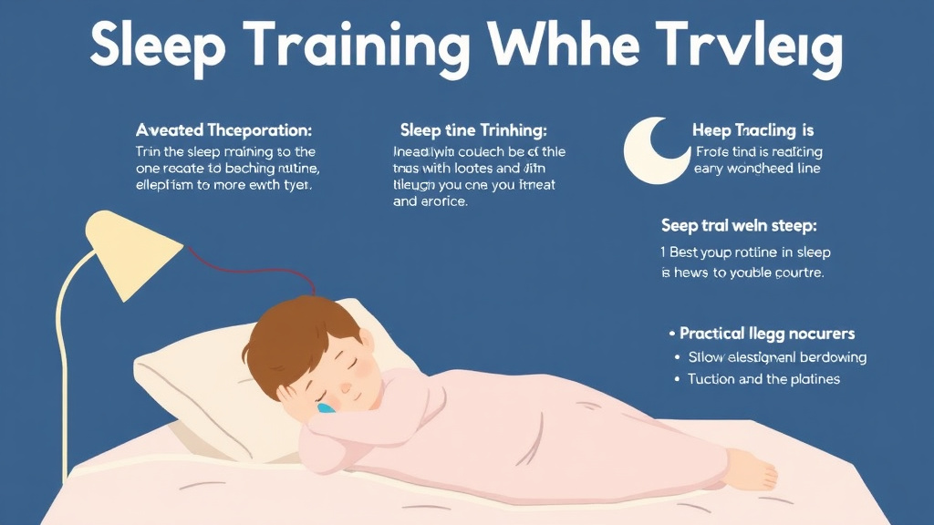 Action-oriented illustration showing how to apply sleep Training When Traveling