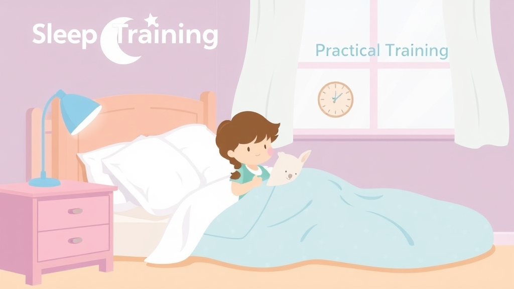 Visual guide for practical steps in sleep training while working full time