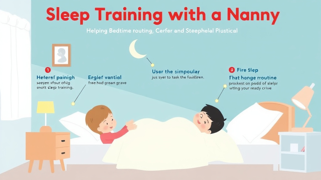 Visual guide for practical steps in sleep training with a nanny