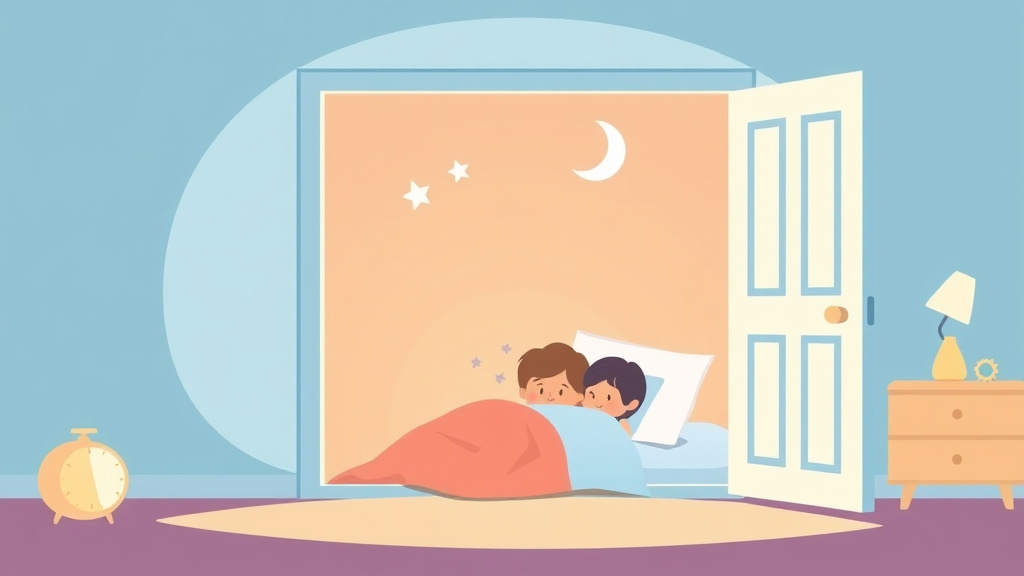 Conceptual diagram showing how sleep Training with Door Open or Closed? works in practice