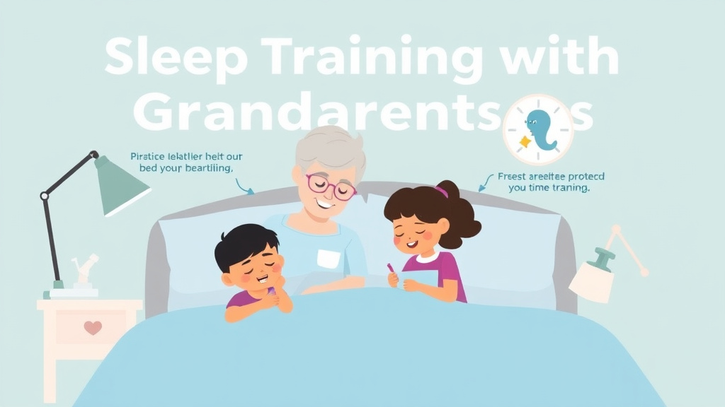 Visual guide for practical steps in sleep training with grandparents