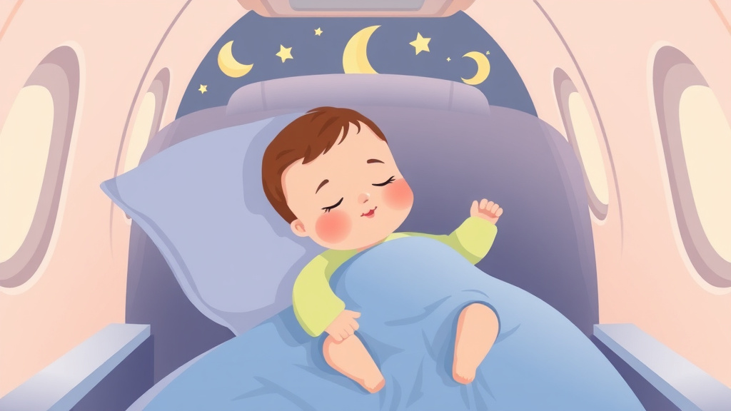 Clear illustration of baby Sleep On Airplane with supporting details