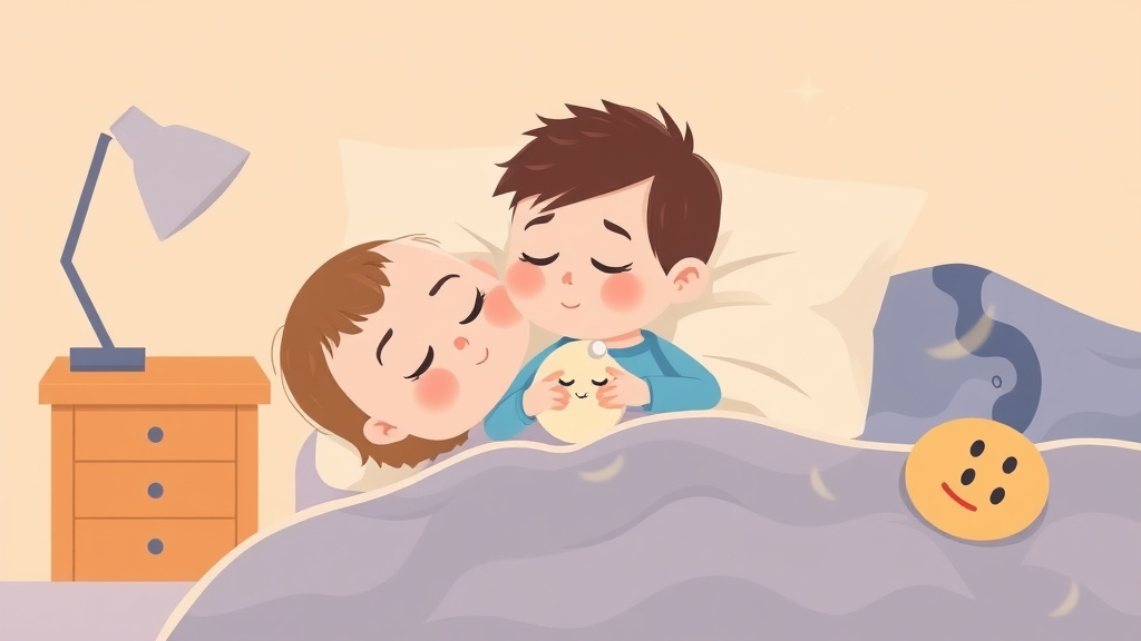 A professional illustration depicting baby Sleep With Stomach Bug