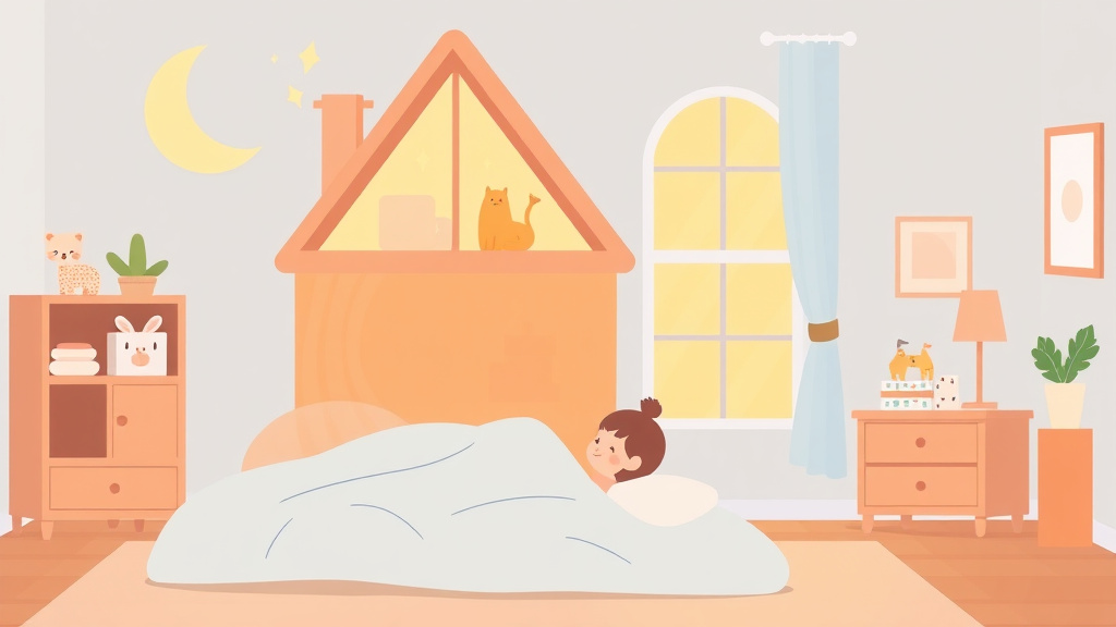Illustration breaking down the fundamentals of moving House And Baby Sleep