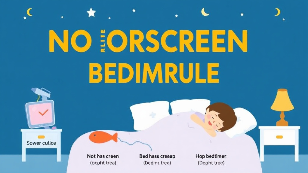 Practical checklist visual for no Screen Bedtime Rule