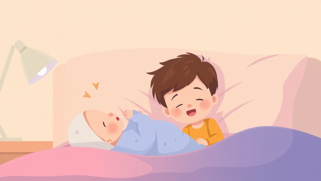 Educational graphic covering the essentials of older Child Waking Baby