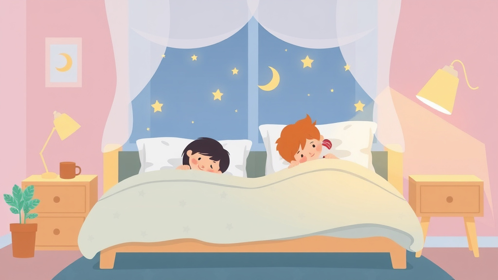 Conceptual diagram showing how sibling Room Sharing Sleep works in practice