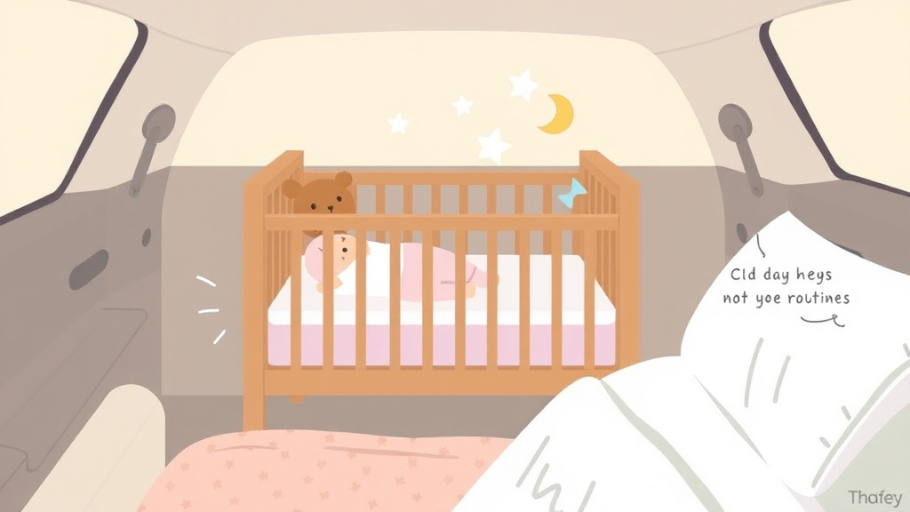 Action-oriented illustration showing how to apply side Car Crib Transition