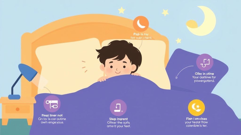 Action-oriented illustration showing how to apply sleep And Exercise For Kids
