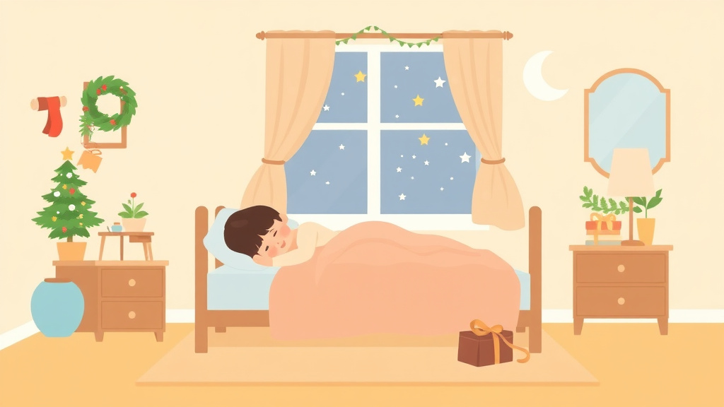 A professional illustration depicting sleep During Holidays