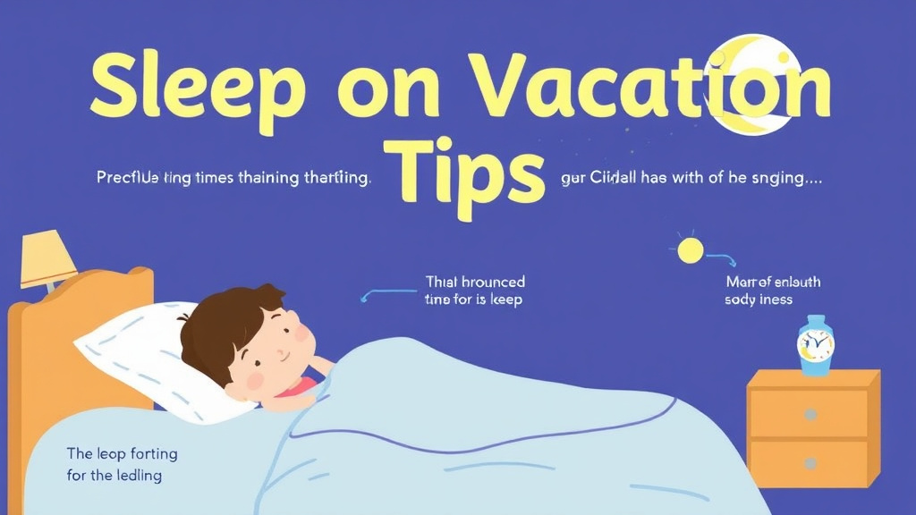 Action-oriented illustration showing how to apply sleep On Vacation Tips