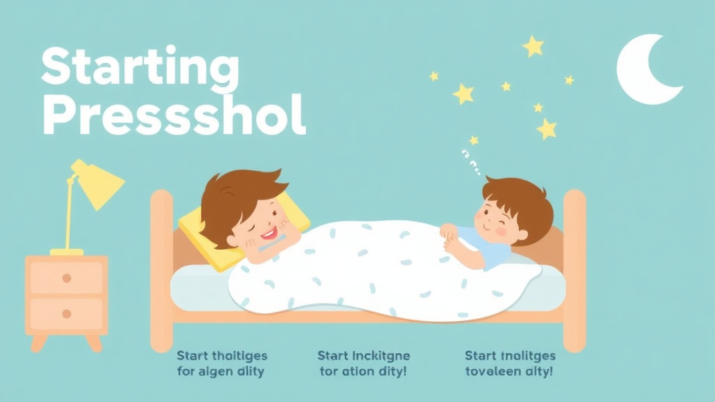 Action-oriented illustration showing how to apply starting Preschool And Sleep