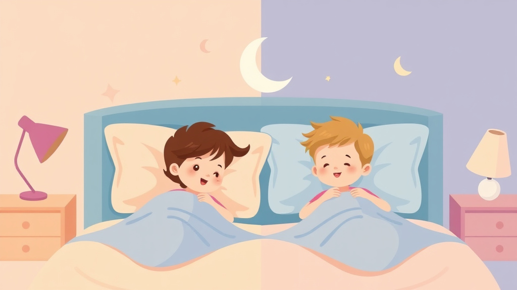 Detailed visual representation of twins Different Sleep Needs