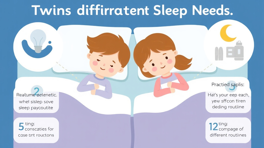 Practical checklist visual for twins Different Sleep Needs