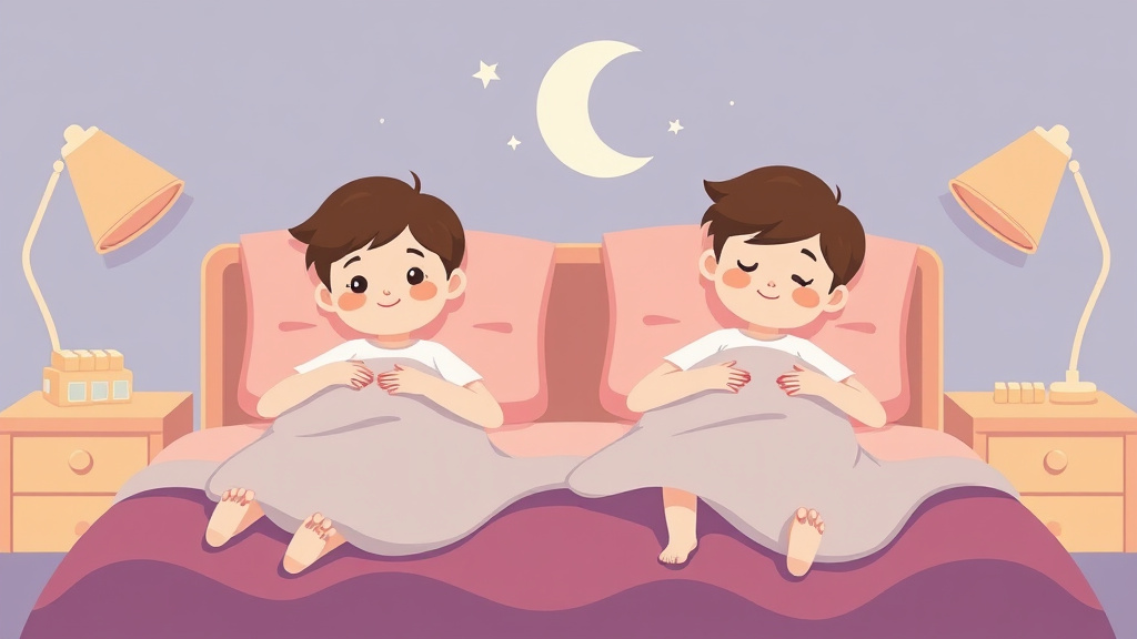 Conceptual diagram showing how twins Sleep Training works in practice